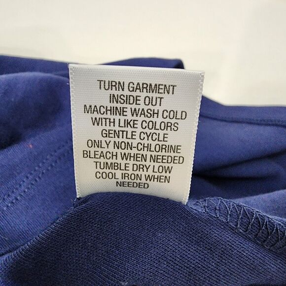 Studio Works Top Medium Blue V Neck Embellishments Beaded Stars 3/4 Sleeve NWT - Picture 11 of 11